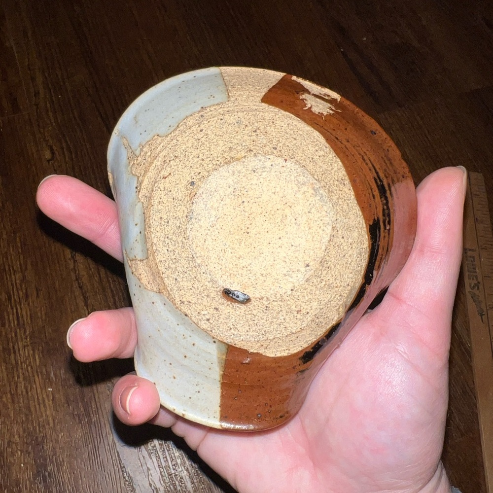 Handcrafted Ceramic Spoon Rest Kitchen Utensil Brown Gray Tan - Picture 5 of 8